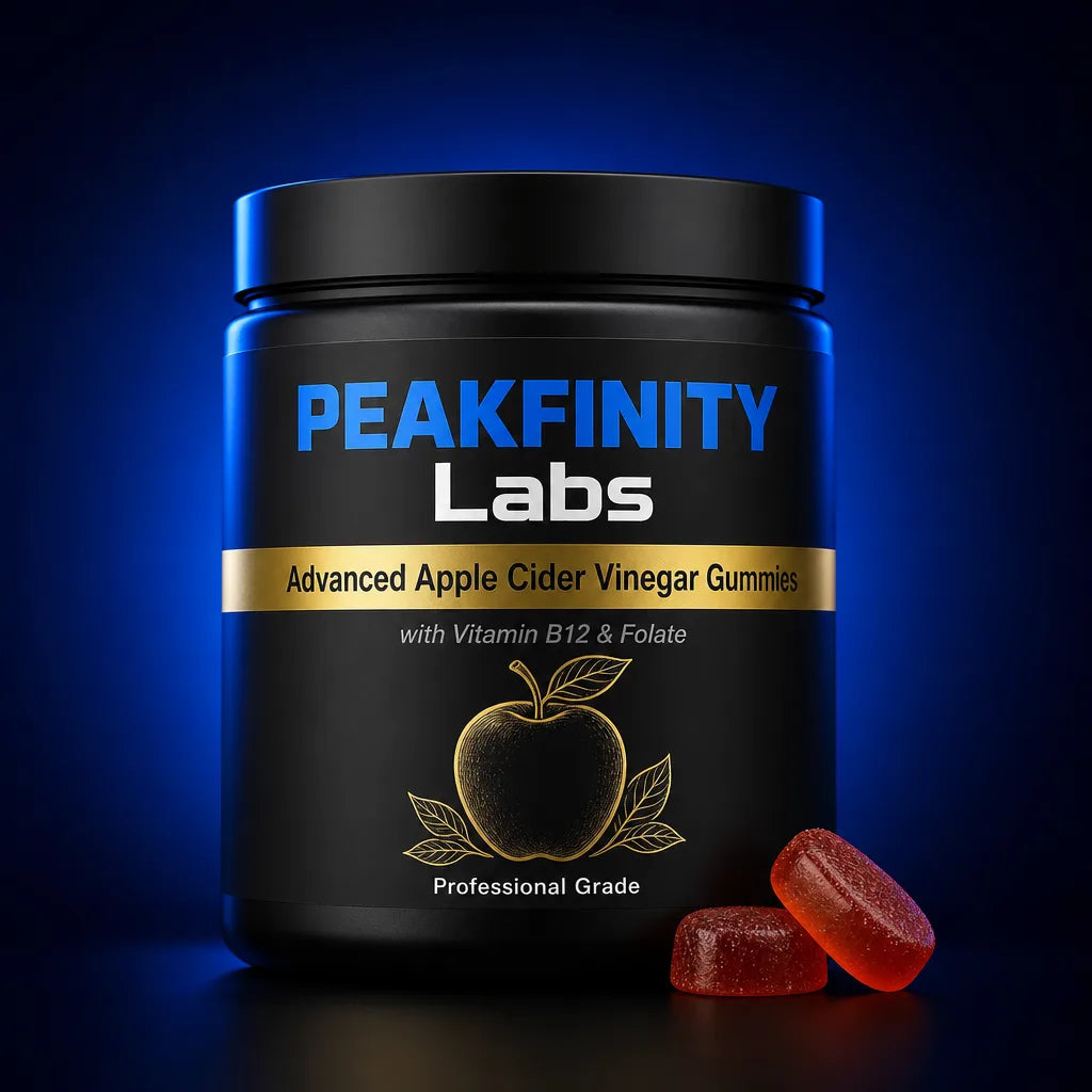 Peakfinity Labs Apple Cider Vinegar Gummies with Vitamin B12 & Folate
