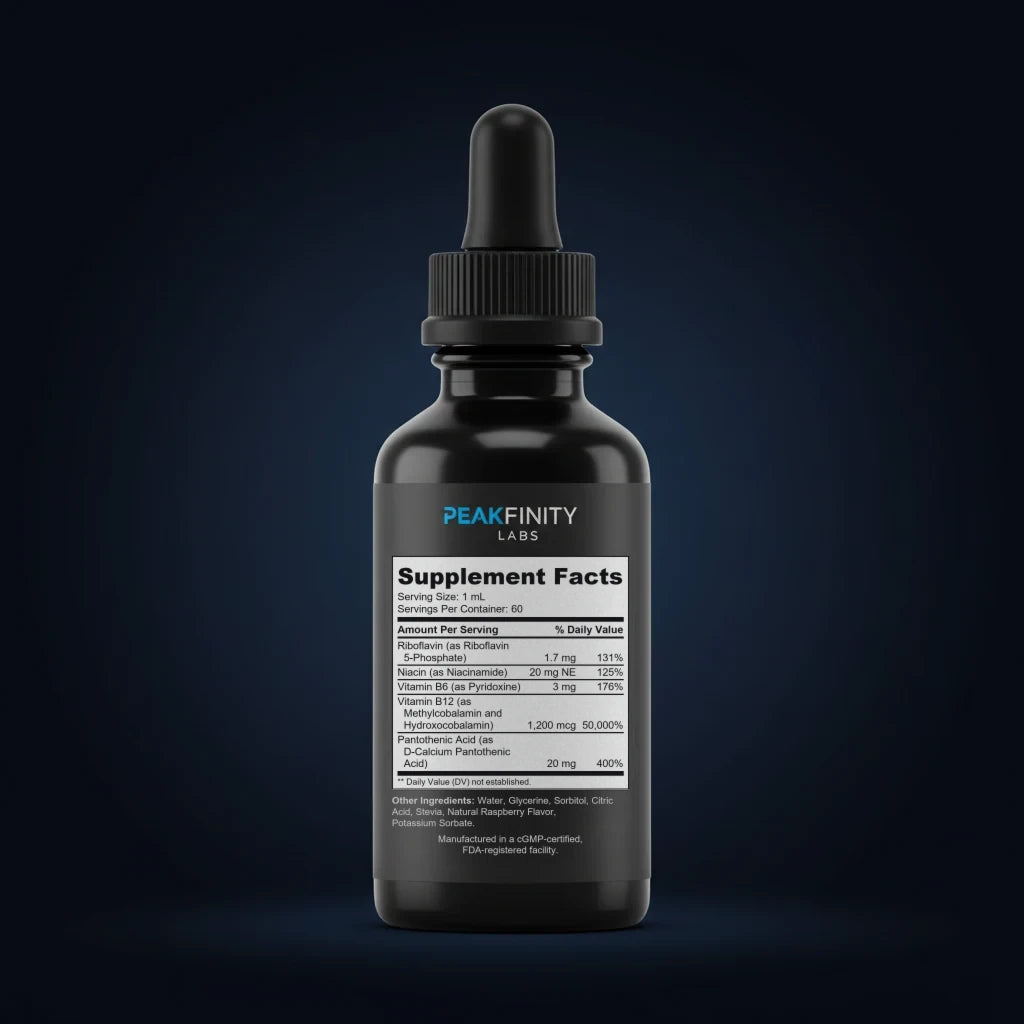 B-12 Drops back label