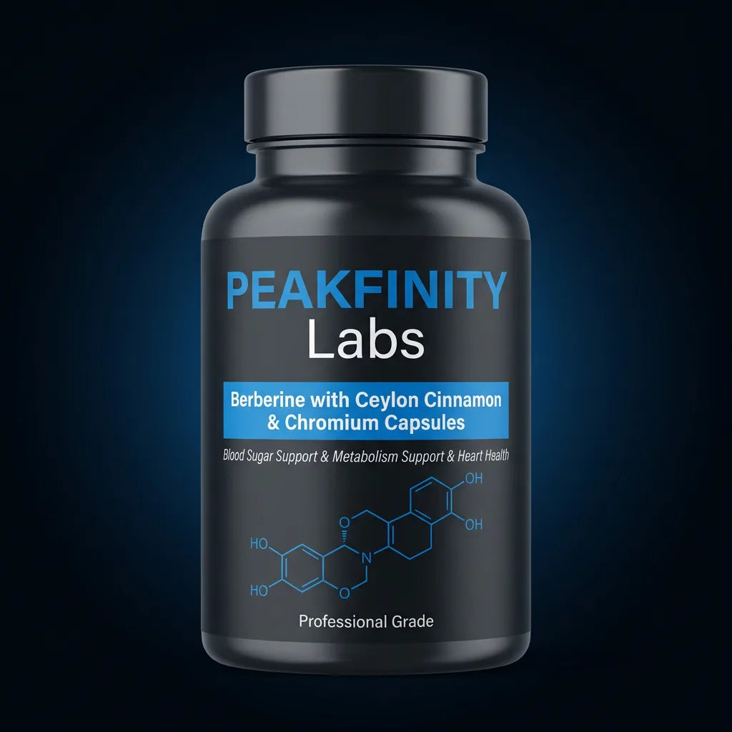 Peakfinity Labs Berberine with Ceylon Cinnamon & Chromium Capsules
