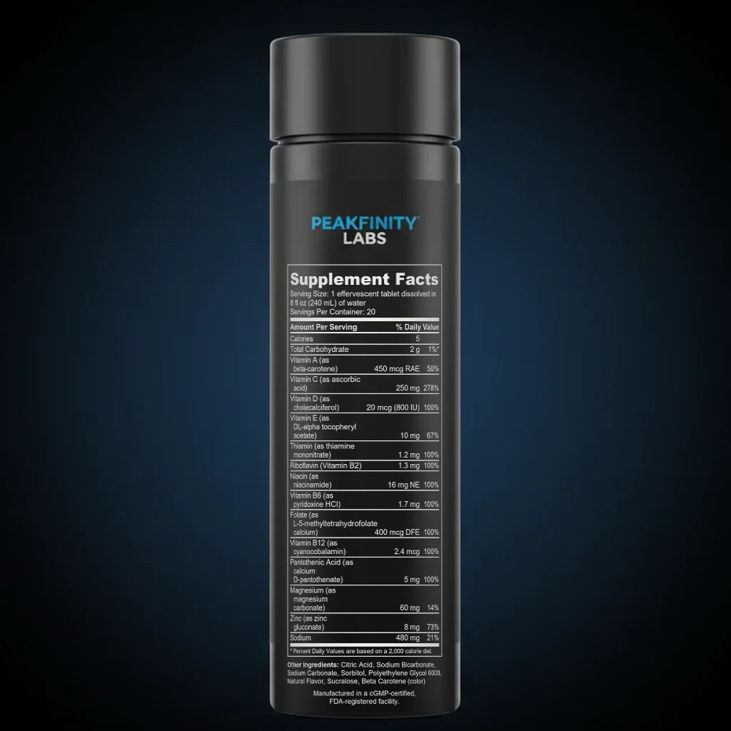 Multivitamin Effervescent Tablets back label