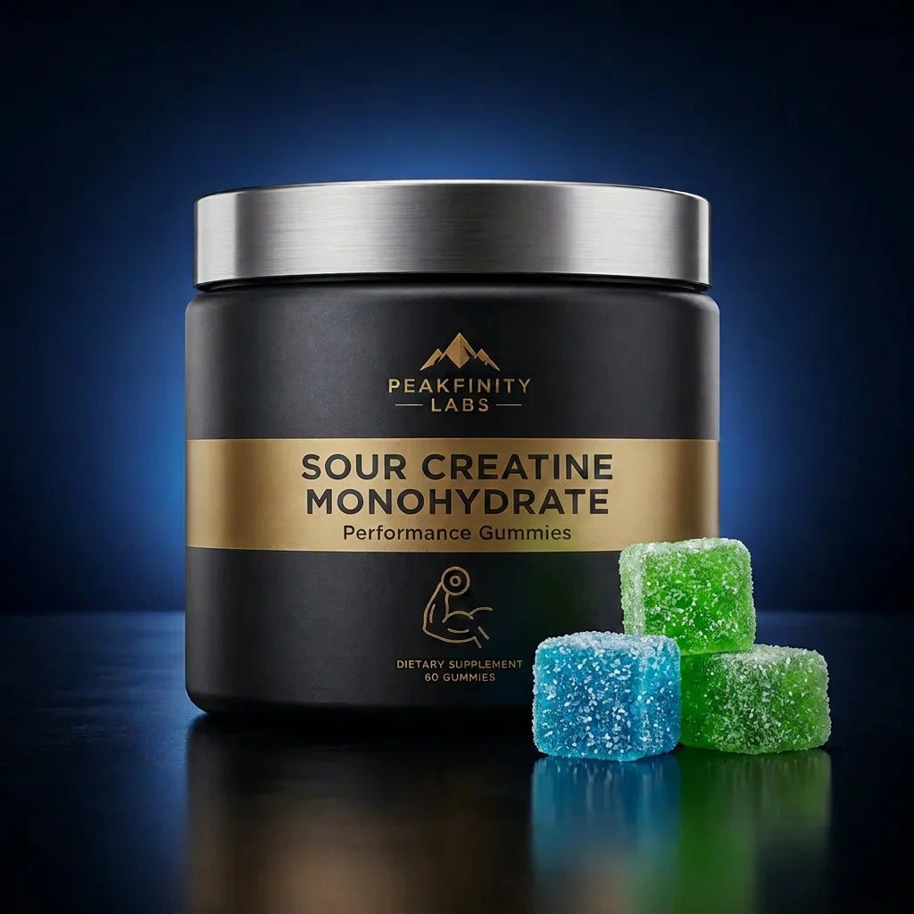 Peakfinity Labs Sour Coated Sugar-Free Creatine Monohydrate Gummies