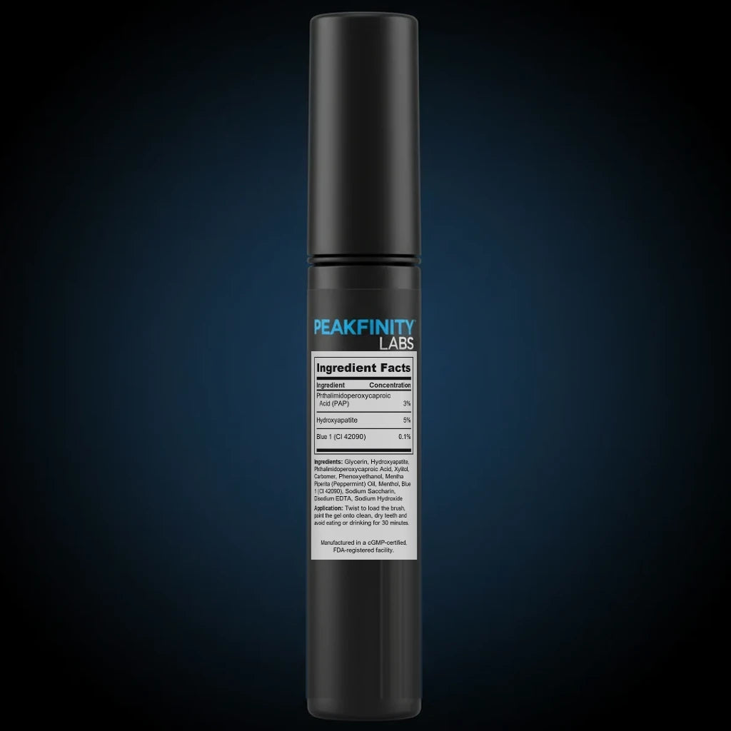 Teeth Whitening Pen with PAP back label