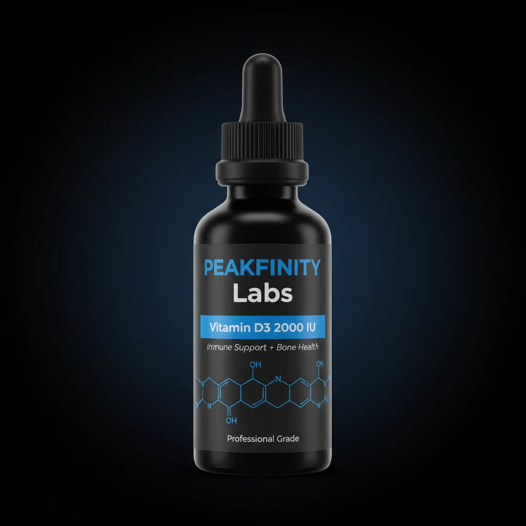 Peakfinity Labs Vitamin D3 2000 IU Liquid Drops - Unflavored