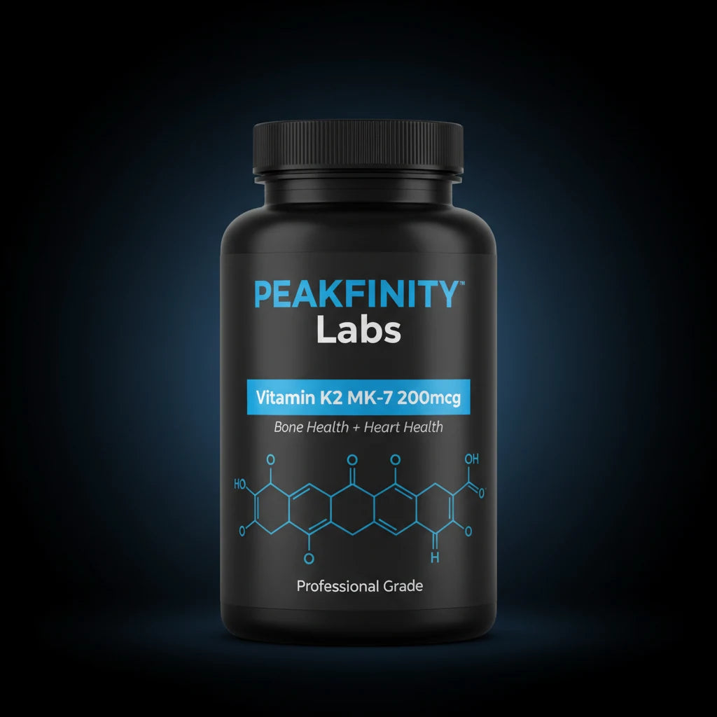 Peakfinity Labs Vitamin K2 MK-7 200 mcg with D3 Capsules