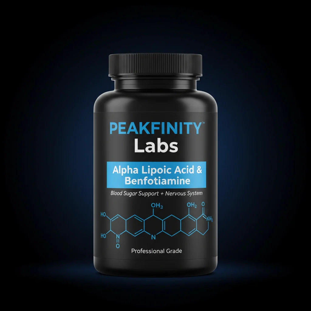 Peakfinity Labs Alpha Lipoic Acid & Benfotiamine Tablets