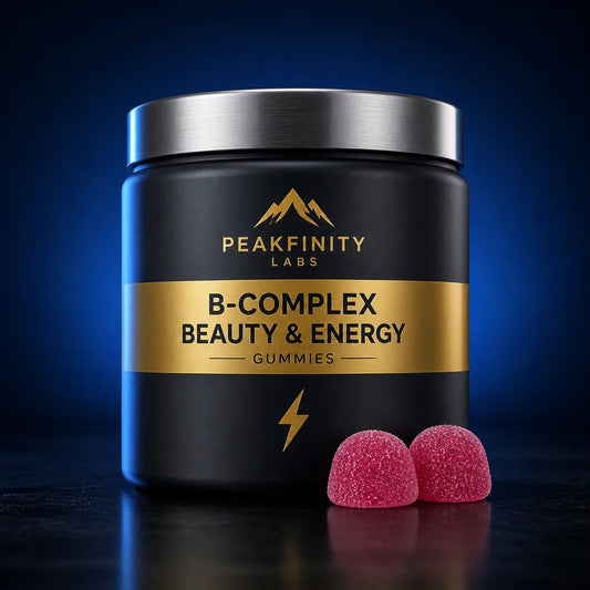 Peakfinity Labs B-Vitamin Beauty & Energy Gummies, Strawberry