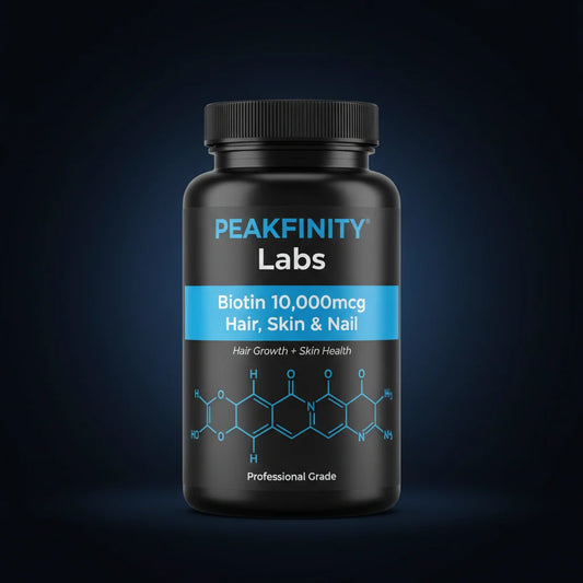 Peakfinity Labs Biotin 10,000 mcg Hair, Skin & Nail Tablets