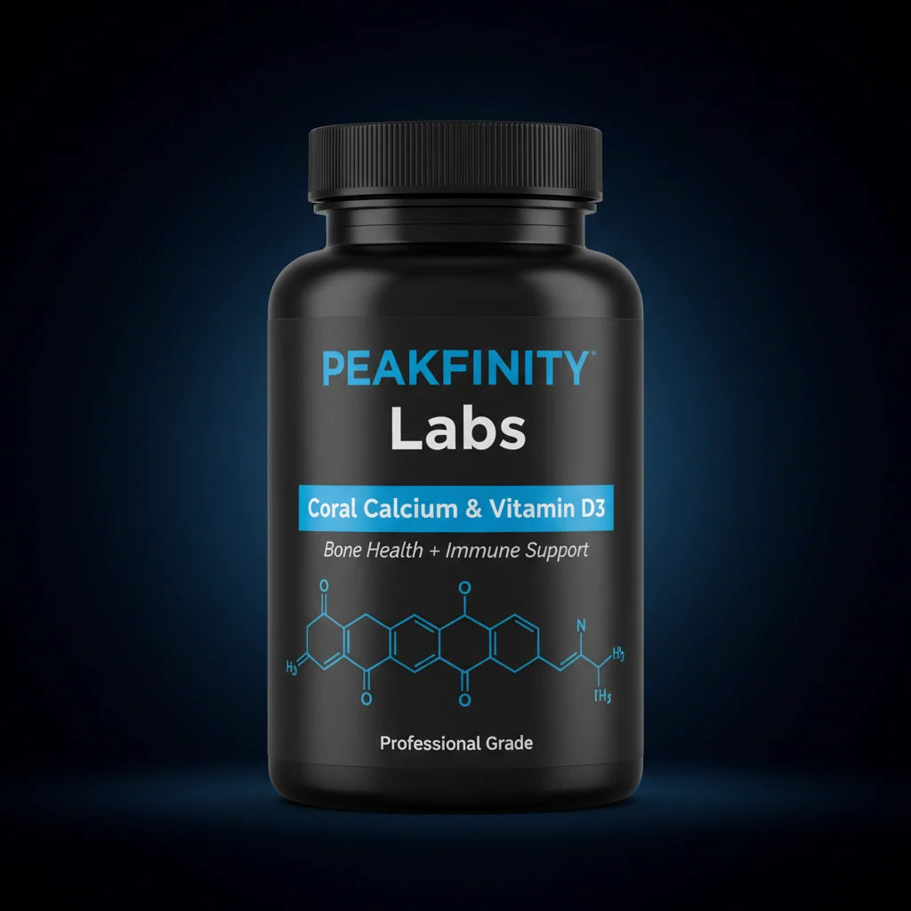 Peakfinity Labs Coral Calcium & Vitamin D3 Tablets
