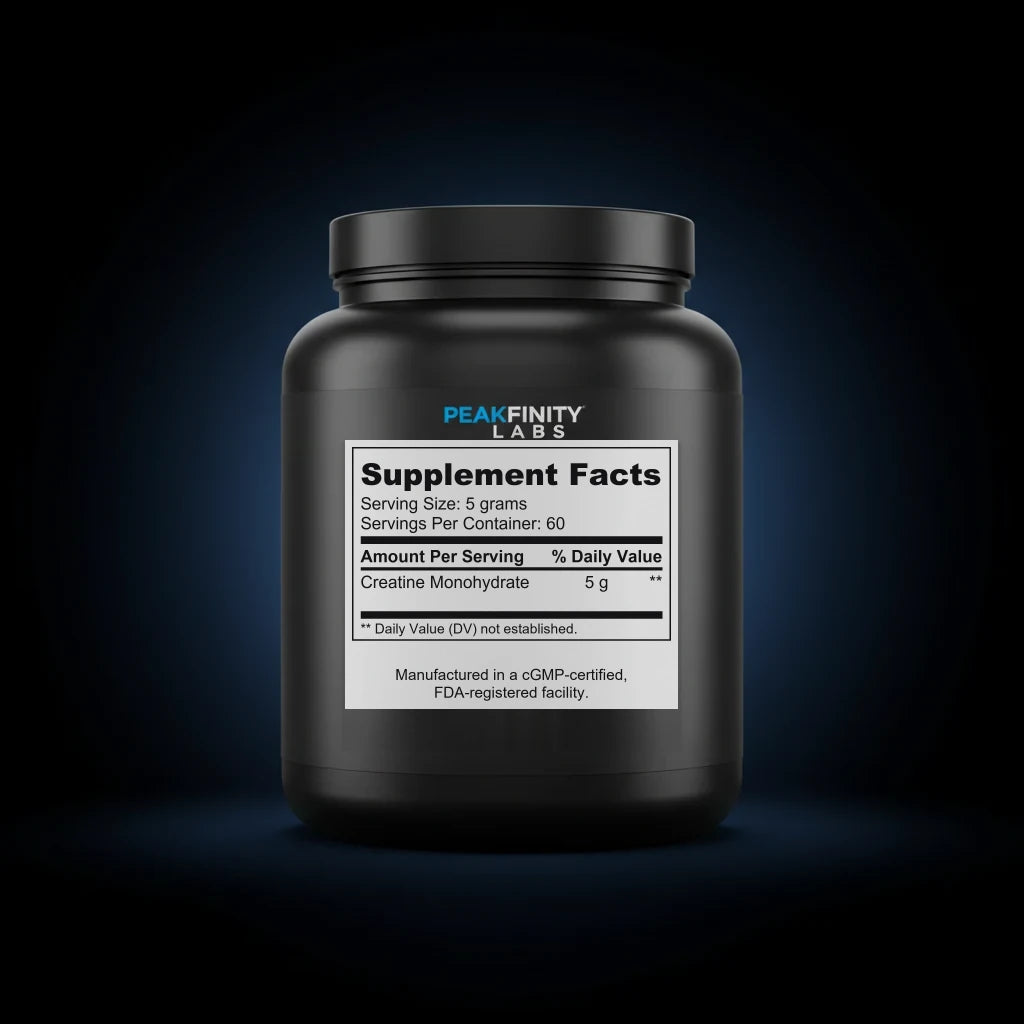 Creatine Powder back label