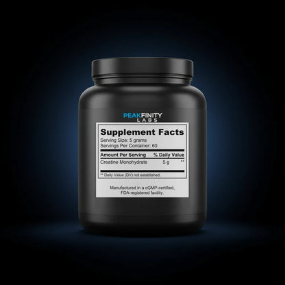Creatine Powder back label