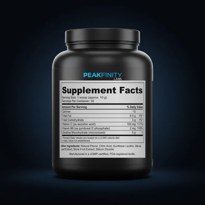 Creatine & Protein Lean Muscle Powder back label