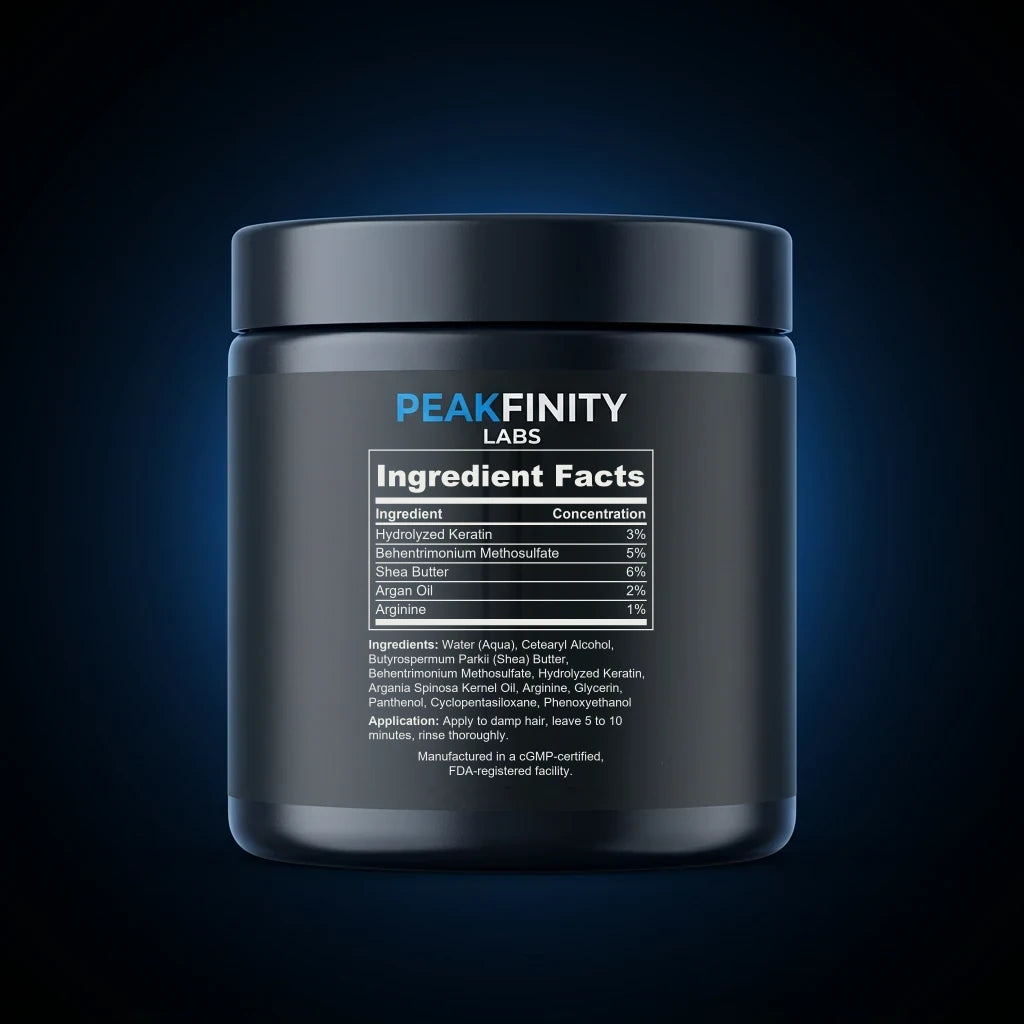 Deep Conditioning Hair Mask with Keratin back label