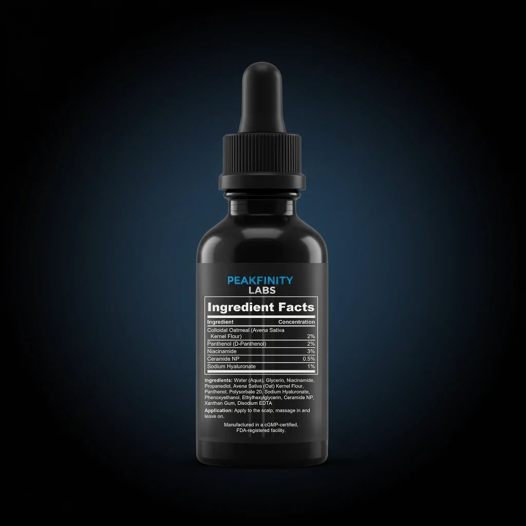 Dry Scalp Soothing Serum with Oat & Panthenol back label