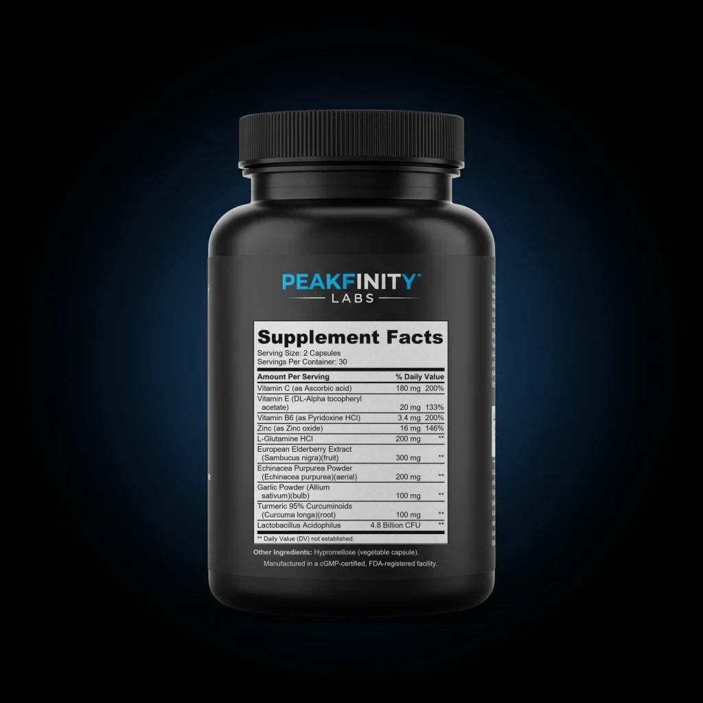 Emergency Immune Support back label