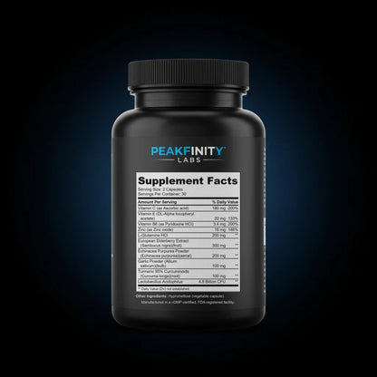 Emergency Immune Support back label
