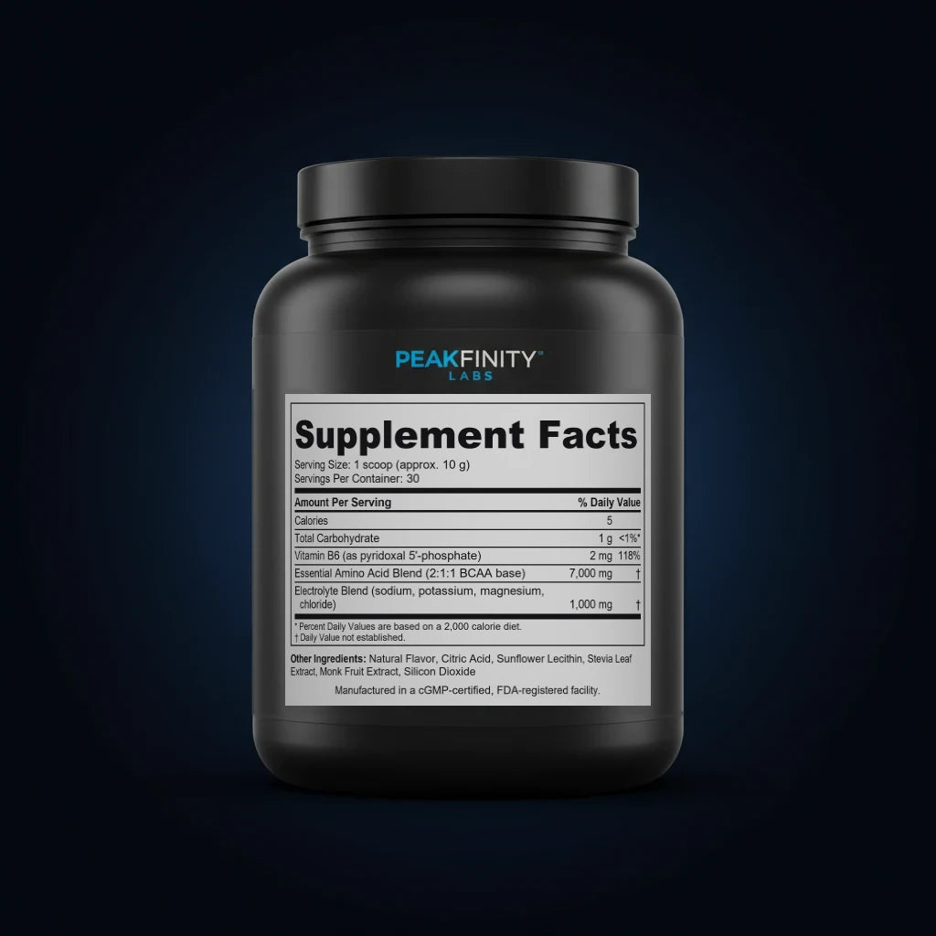 Intra-Workout EAA & Electrolyte Powder - Blue Raspberry back label
