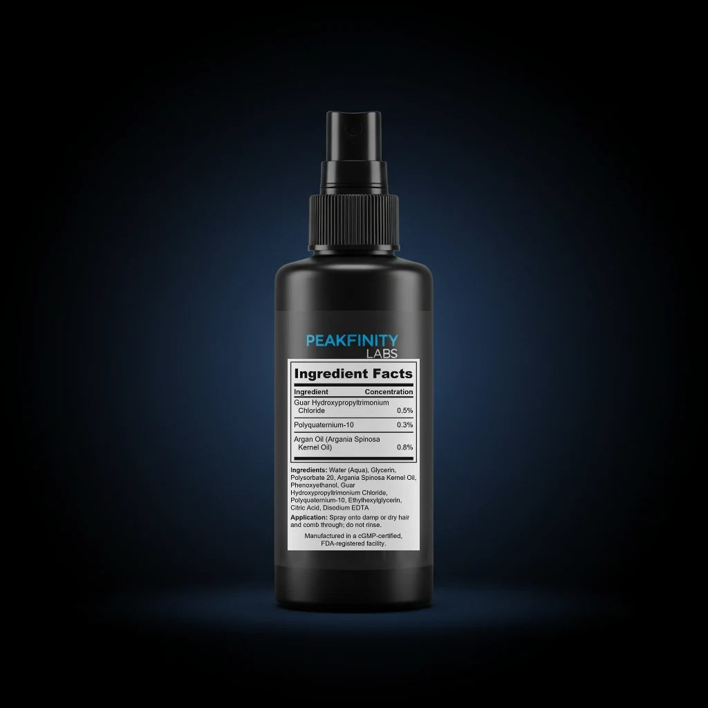 Kids Detangling Spray with Argan Oil back label