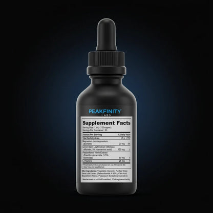 Lemon Balm & Passionflower Calm Sleep Liquid Drops back label
