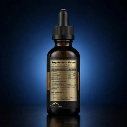 Rapid-Absorption Liposomal Melatonin 5mg Nighttime Liquid back label