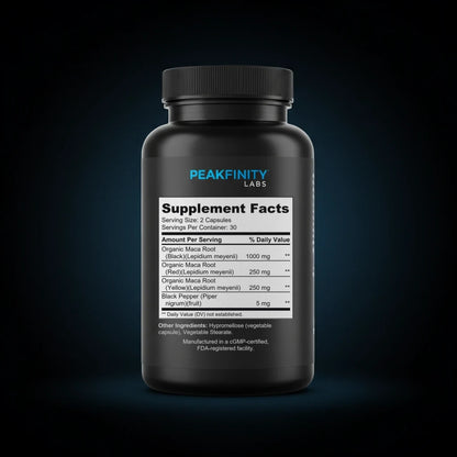 Maca Plus back label