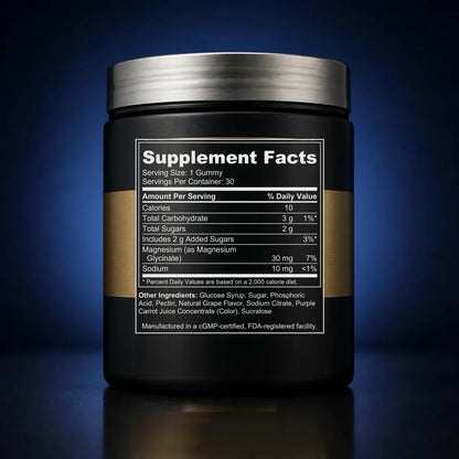 Magnesium Glycinate Digestive & Bone Support Gummies back label