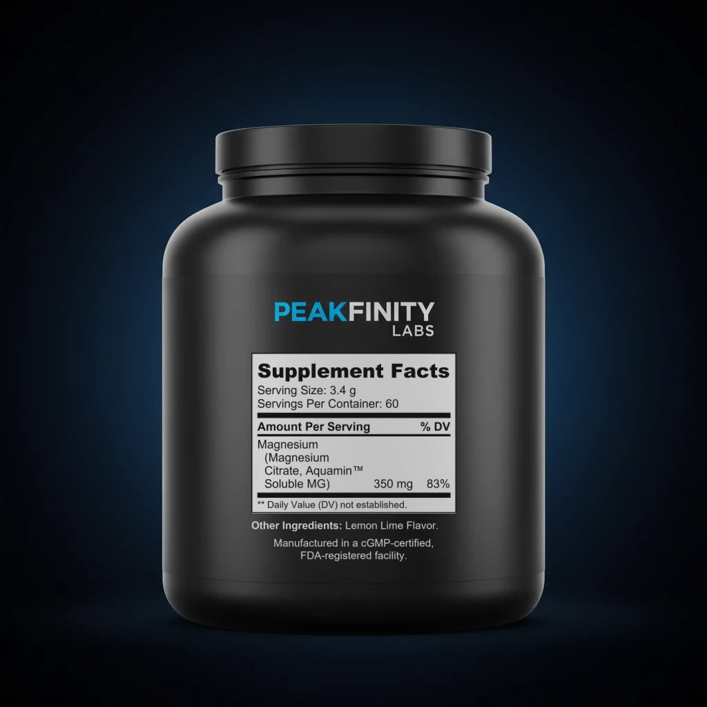 Magnesium Powder (Lemon Lime) back label