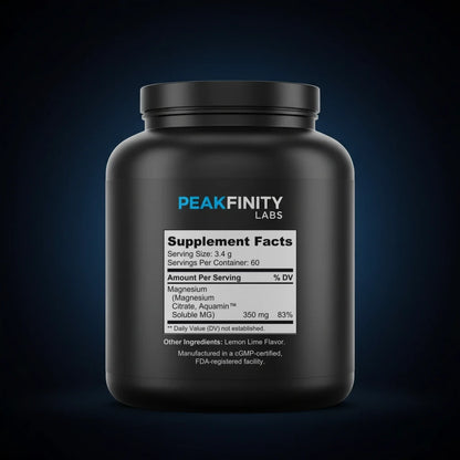 Magnesium Powder (Lemon Lime) back label