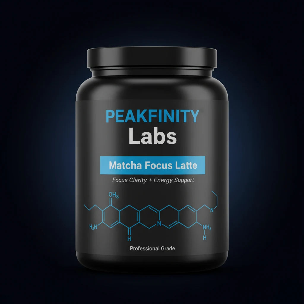 Peakfinity Labs Matcha Focus Latte Powder with L-Theanine & Lion's Mane