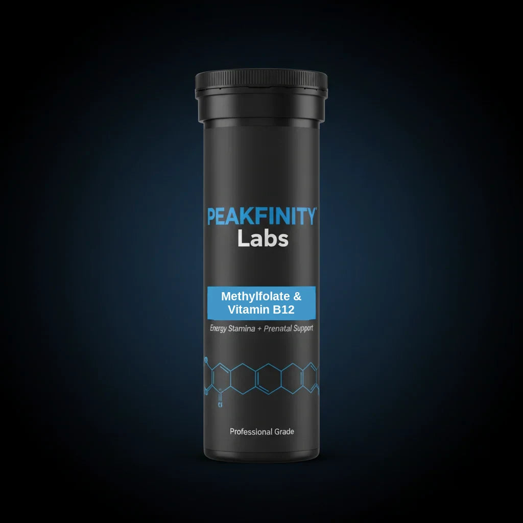 Peakfinity Labs Methylfolate & Vitamin B12 Effervescent Tablets