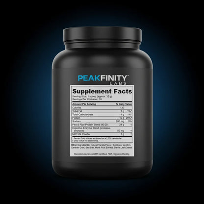 Pea & Rice Plant Protein Powder - Vanilla back label