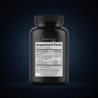 Postbiotic Immune & Gut Capsules with L. plantarum L-137 back label