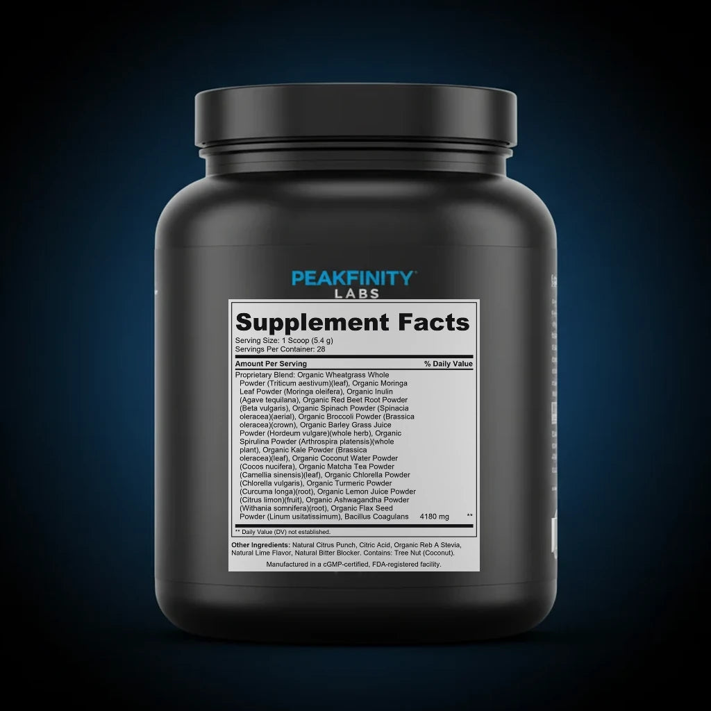 Powder Greens back label