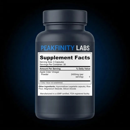 Apple Cider Vinegar Capsules back label