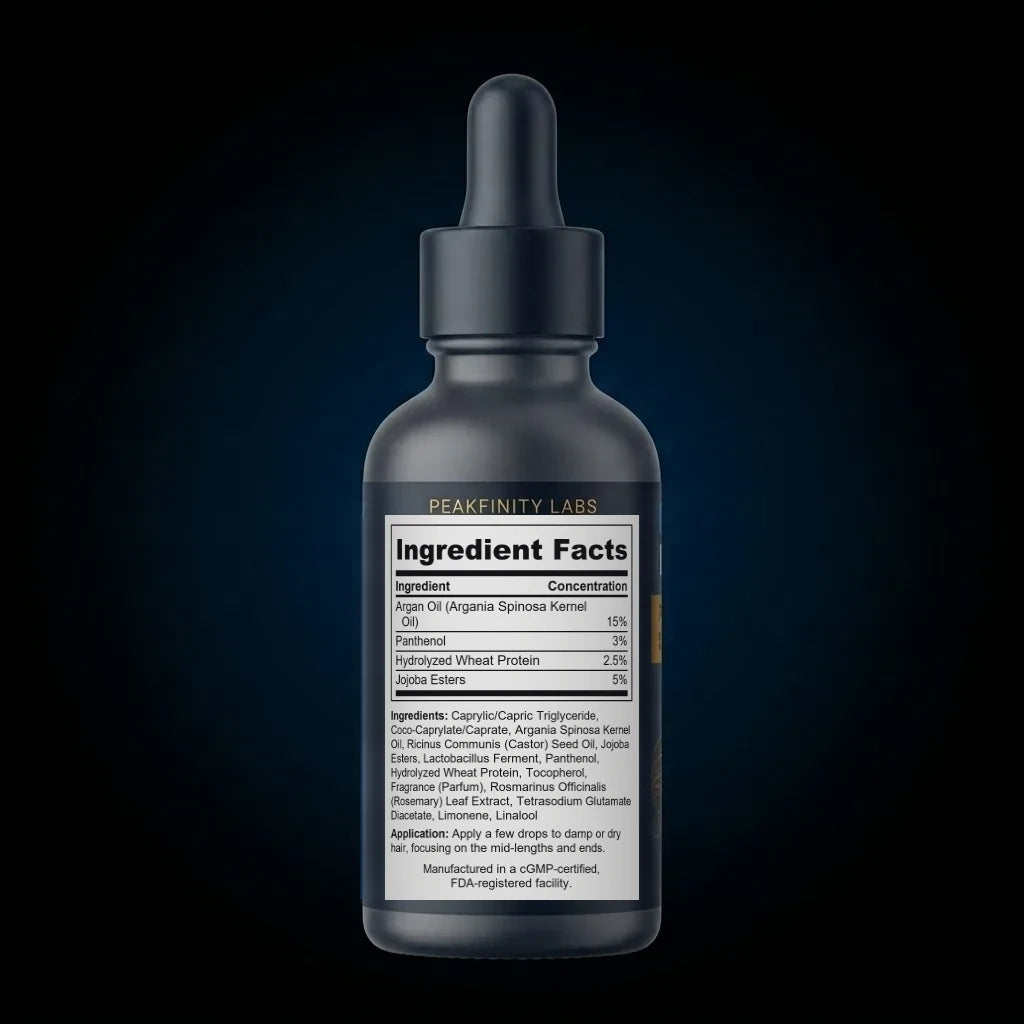Frizz Control & Curl Defining Hair Serum back label