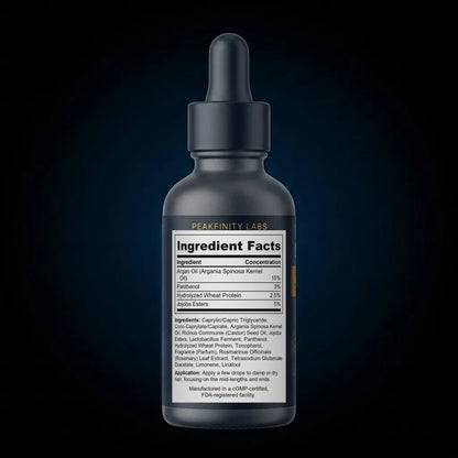 Frizz Control & Curl Defining Hair Serum back label