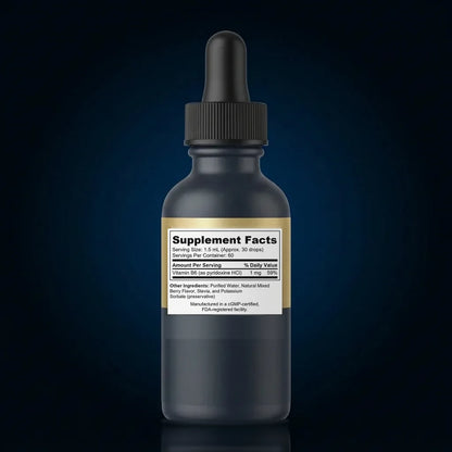 Sleep Support Liquid Drops with Vitamin B6 & Natural Berry back label