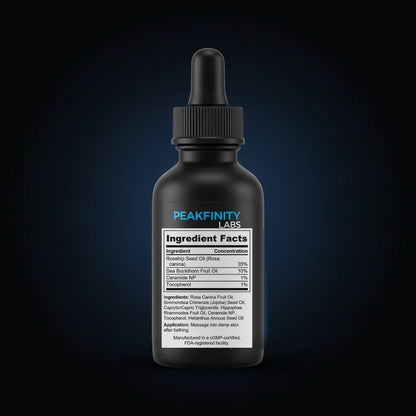 Stretch Mark Oil with Rosehip & Vitamin E back label