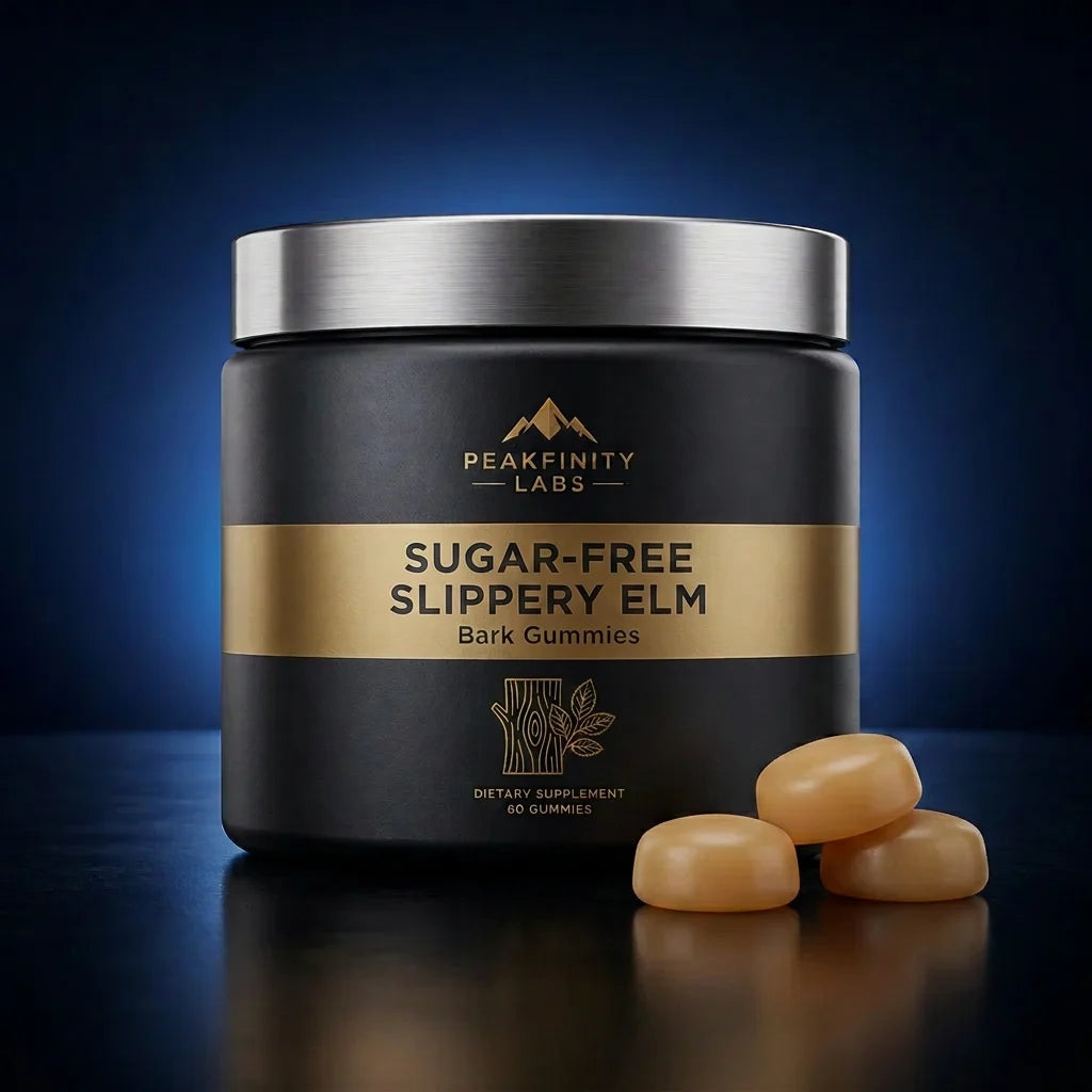 Peakfinity Labs Sugar-Free Slippery Elm Bark Soothing Gummies