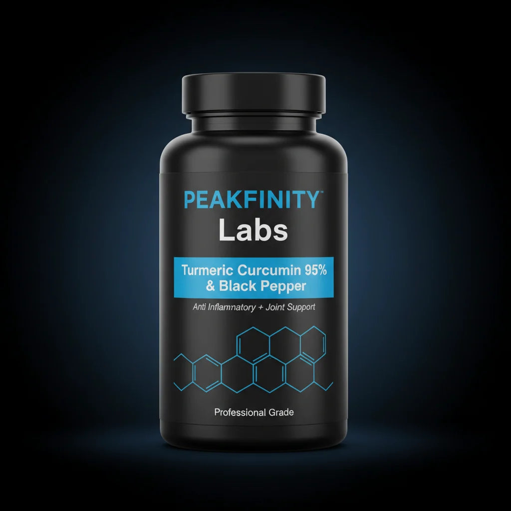Peakfinity Labs Turmeric Curcumin 95% & Black Pepper Tablets