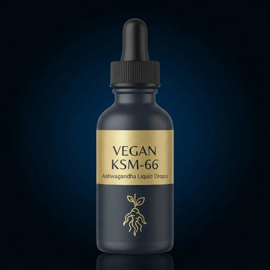 Vegan KSM-66 Ashwagandha Liquid Drops for Stress & Focus