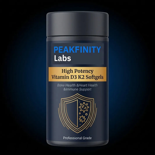 Peakfinity Labs Vitamin D3 5000 IU & K2 Softgels