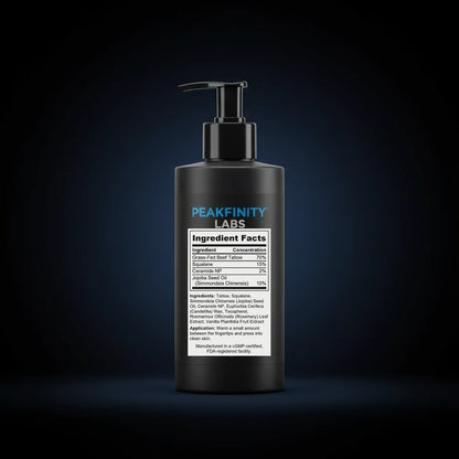Whipped Beef Tallow Facial Moisturizer back label