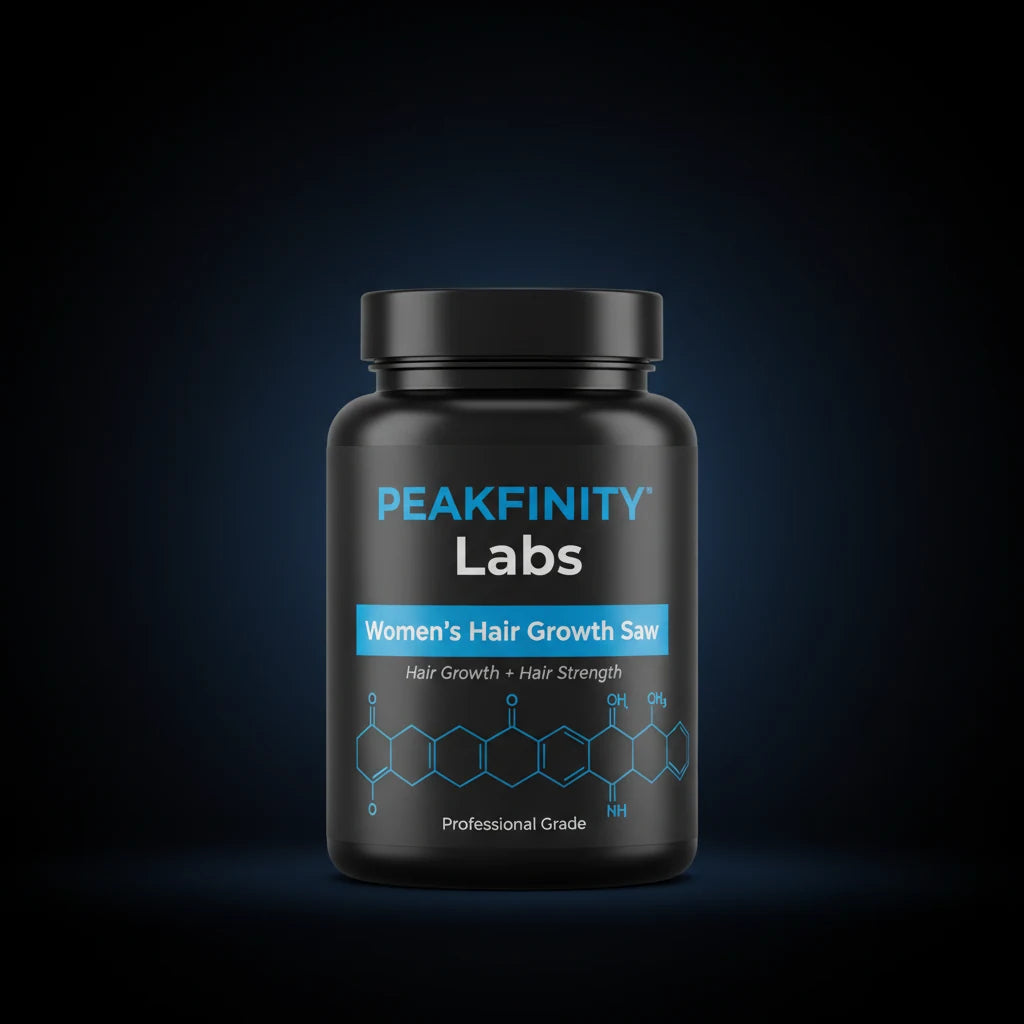 Peakfinity Labs Women's Hair Growth Gummies with Saw Palmetto, Biotin & Iron
